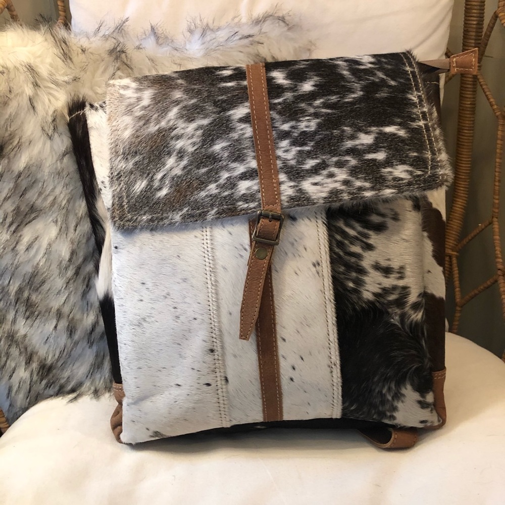 Cow-hide backpack bag